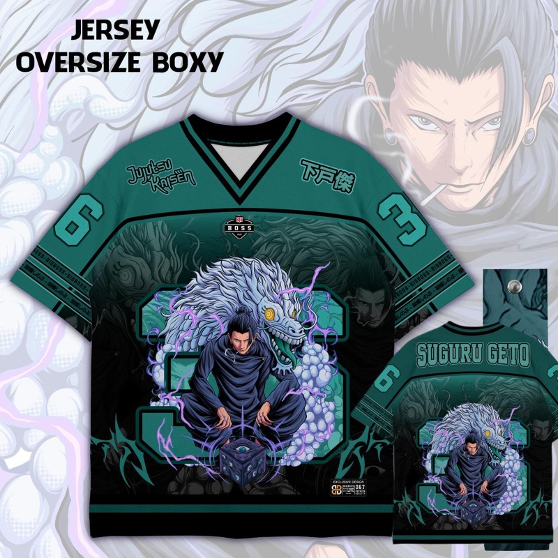 Anime Merchandise For Men - Anime Jujutsu Kaisen Choso Print Jersey-Shirt