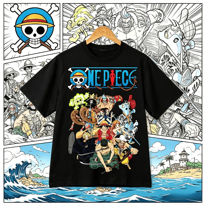 Zoro Anime Merchandise - One Piece Japanisches Anime Bedrucktes Herren-T-Shirt